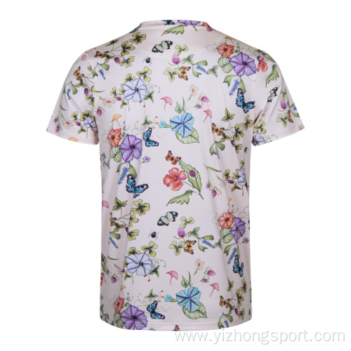 Men's Moisture Wicking Printing Dry Fit T-Shirt Butterfly